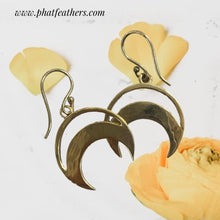 Load image into Gallery viewer, Upside-Down Crescent Dangle Earrings
