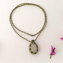 Load image into Gallery viewer, Macrame Moonstone Necklace
