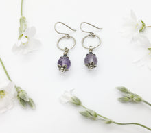 Load image into Gallery viewer, Amethyst Silver Earrings
