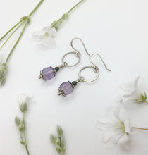 Load image into Gallery viewer, Amethyst Silver Earrings
