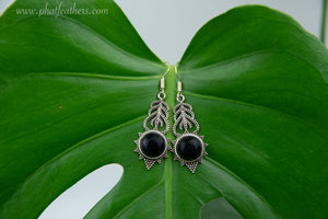 Peacock Feather Gemstone Earrings