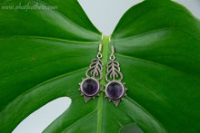 Load image into Gallery viewer, Peacock Feather Gemstone Earrings
