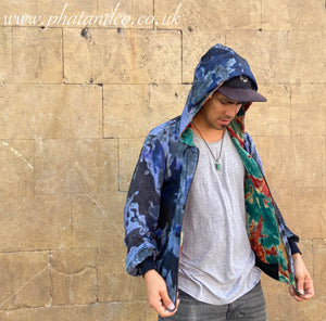 Reversible Jacket - Rust and Green/ Blue Watercolour