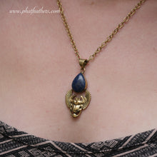 Load image into Gallery viewer, Beetle and Precious Stone Pendant
