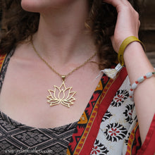 Load image into Gallery viewer, Brass Flower Pendant
