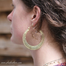 Load image into Gallery viewer, Statement Large Hoop Brass Earrings
