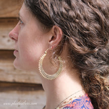 Load image into Gallery viewer, Statement Large Hoop Brass Earrings

