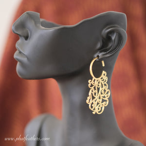 Spiral Nagle Brass Earrings