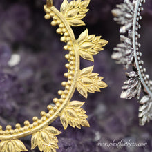 Load image into Gallery viewer, Lotus Hoop Silver Plated Brass Earrings
