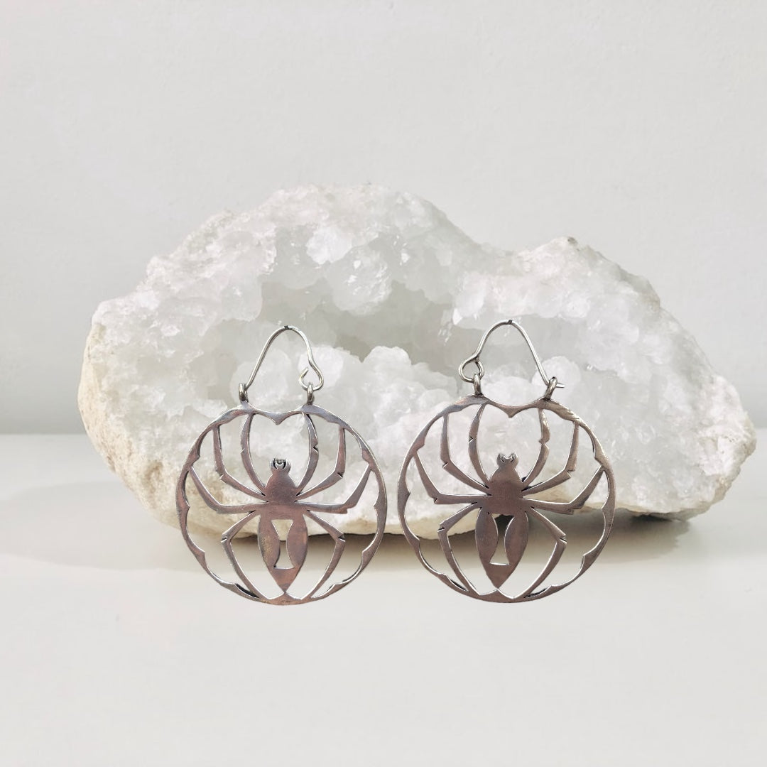 Spider Brass Earrings