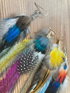 Vibrant Feather Earring