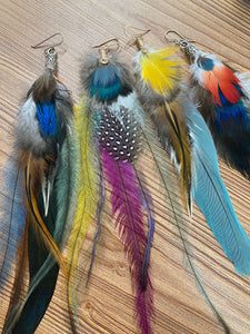 Vibrant Feather Earring