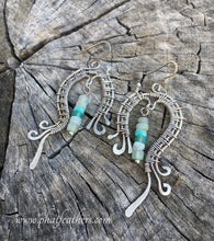 Load image into Gallery viewer, Peruvian Blue Opal Earrings
