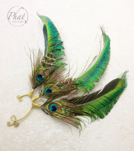Peacock Feather Earcuff