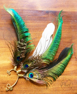 Peacock Feather Earcuff