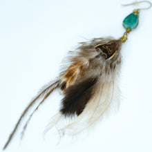 Load image into Gallery viewer, Boho Chicken and Emu Feather Earring
