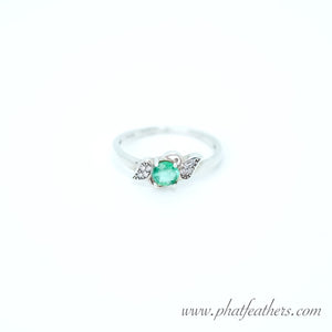 Angel Emerald Ring Size P