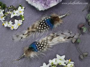 Spotted Feather Earrings