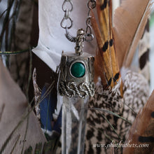 Load image into Gallery viewer, Quartz and Malachite Alpaca Silver Necklace
