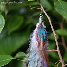 Load image into Gallery viewer, Statement Blue Macaw Feather Earring
