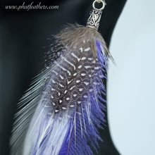 Load image into Gallery viewer, Statement Emu, Guinea Fowl and Rooster Feather Earrings
