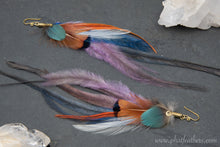 Load image into Gallery viewer, Blue Macaw Feather Earrings

