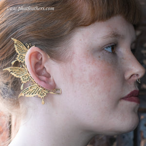 Butterfly Brass Ear Cuff
