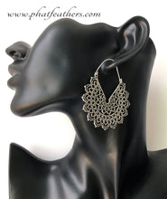 Load image into Gallery viewer, Silver Mandala Earrings
