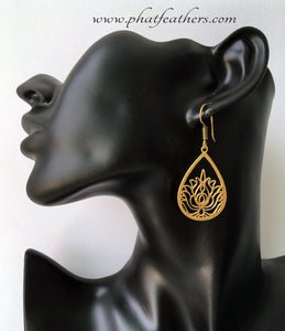 Lotus Pear Earrings