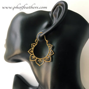 Lotus Brass Earrings