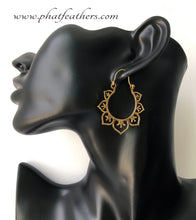 Load image into Gallery viewer, Lotus Brass Earrings
