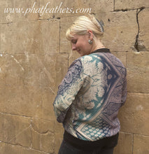 Load image into Gallery viewer, Reversible jacket Blue Bandana and Blue Watercolour
