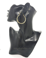 Load image into Gallery viewer, Thin Statement Hoops Brass

