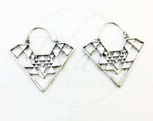 Load image into Gallery viewer, Brass Triangle Earrings
