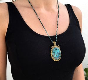 Chrysocolla Statement Necklace