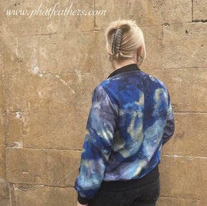 Fleece Jacket - Blue Watercolour
