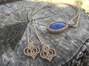 Lapis Lotus Necklace