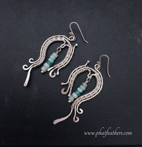 Peruvian Blue Opal Earrings