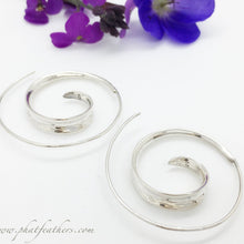 Load image into Gallery viewer, Sterling Silver Spiral Earrings
