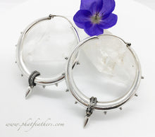 Load image into Gallery viewer, Thin Sterling Silver Spike Hoops
