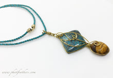 Load image into Gallery viewer, Tigers Eye Chrysocolla Pendant
